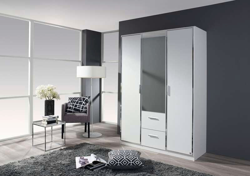 Marl Rauch 3 Hinged Door Wardrobe With Crystal Glass Mirror